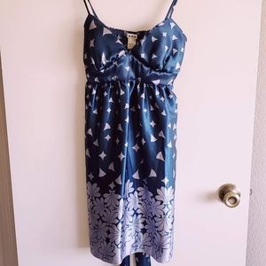 Blue and silver tank dress
